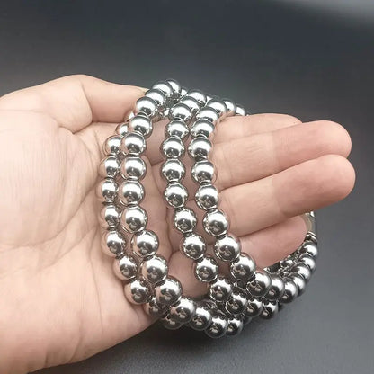 1M Chinese Style Steel Whip Bracelet Necklace Chain Prayer Beads Self Defense Waist Faith Buddha Men's EDC Gadgets Punk Jewelry